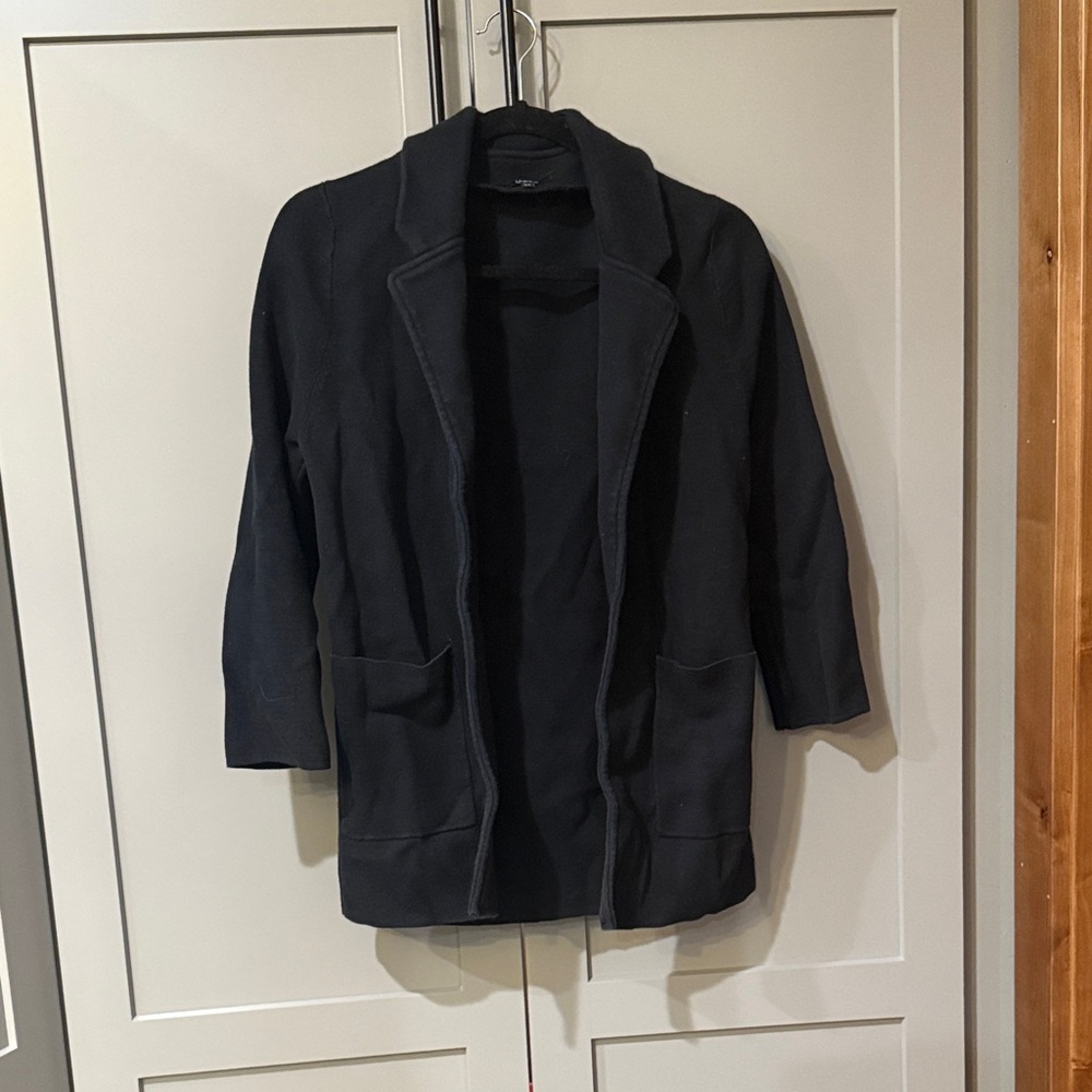 Women's Black Open-Front Jacket